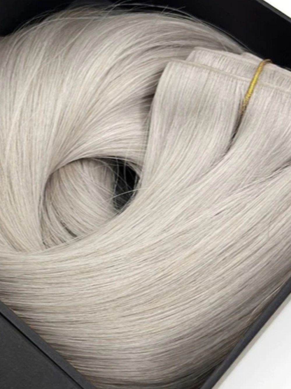 FOXY LOCKS SILVER Blonde Clip-In Hair Extensions – Smooth Finish